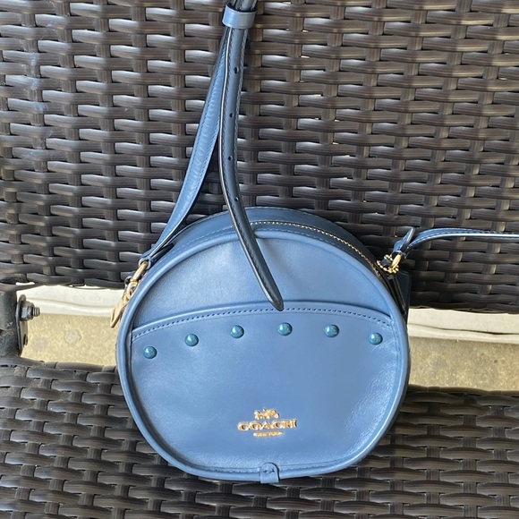 Coach Canteen Ceossbody Blue Leather Crossbody Bag - Picture 1 of 8